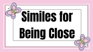 Similes for Being Close