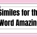 Similes for the Word Amazing